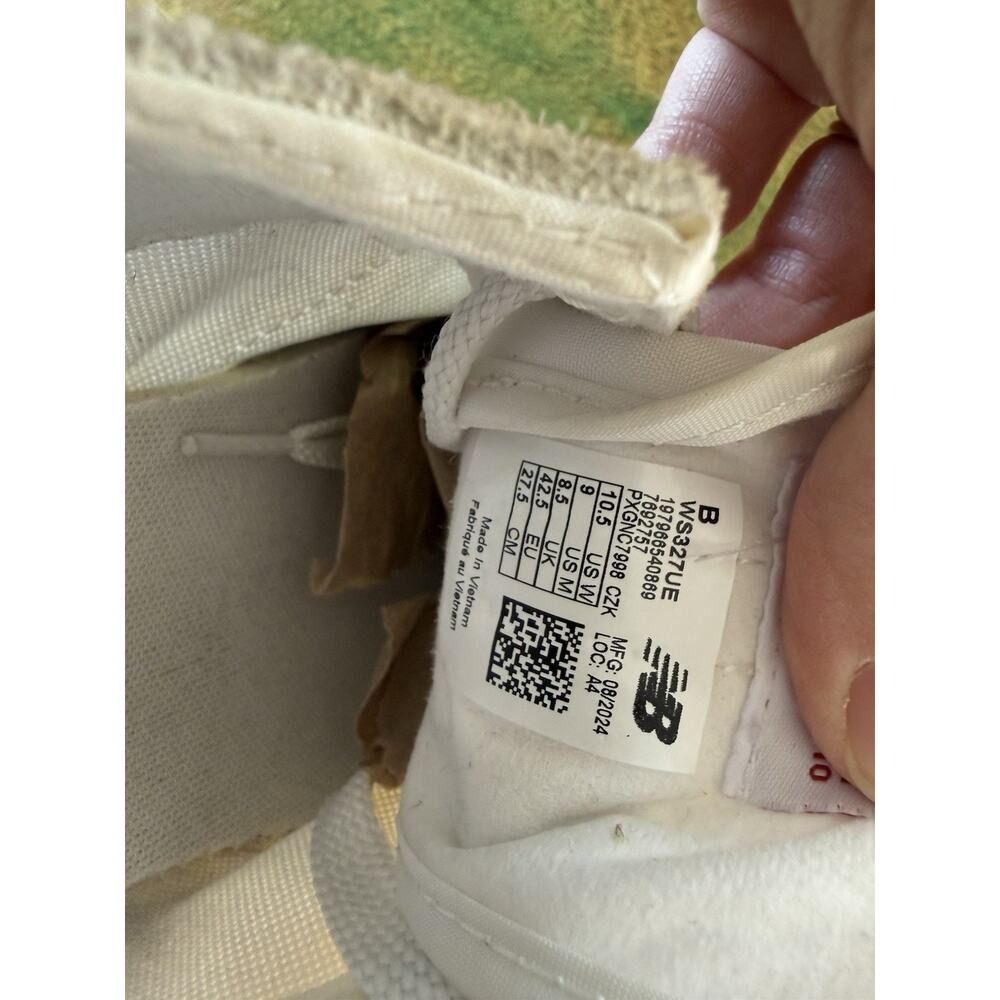 New Balance 327 Angora Suede Womens 10.5 / Men's 9 Beige White Sneakers WS327 - Picture 10 of 12